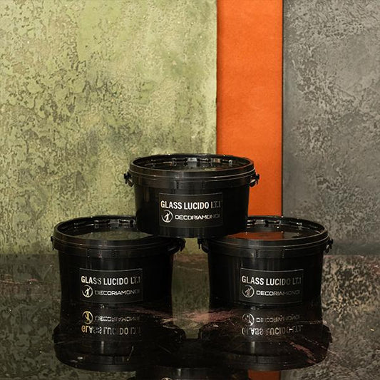 Vetrificante glass lucido Decoriamonoi | per pareti in Marmorino 300 | decorazione di interni